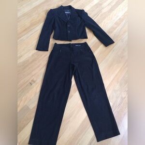 Elegant Black SET Blazer and Pants velvet touch